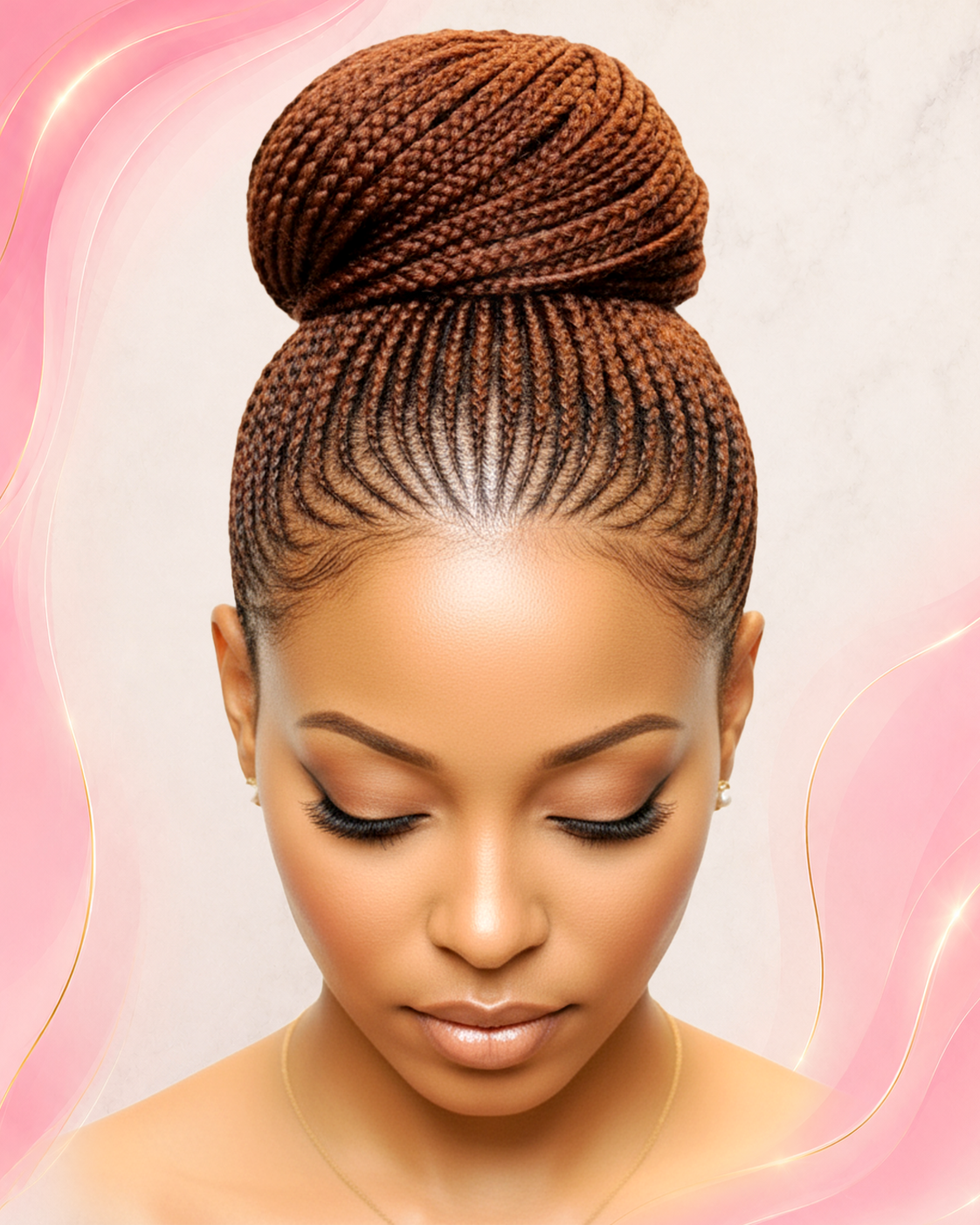 Braided bun hairstyle